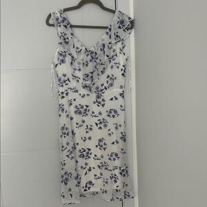 DKNY Floral Ruffle Dress